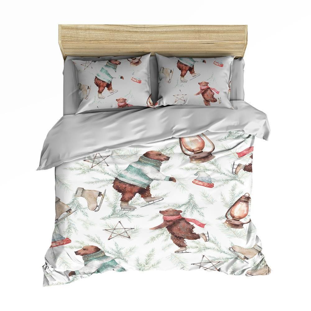3d Watercolor Animals Bear Bedding Set