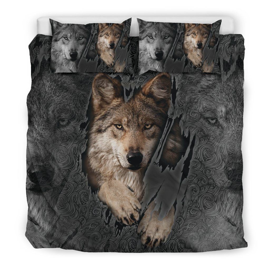 3D Wolf Bedding Set