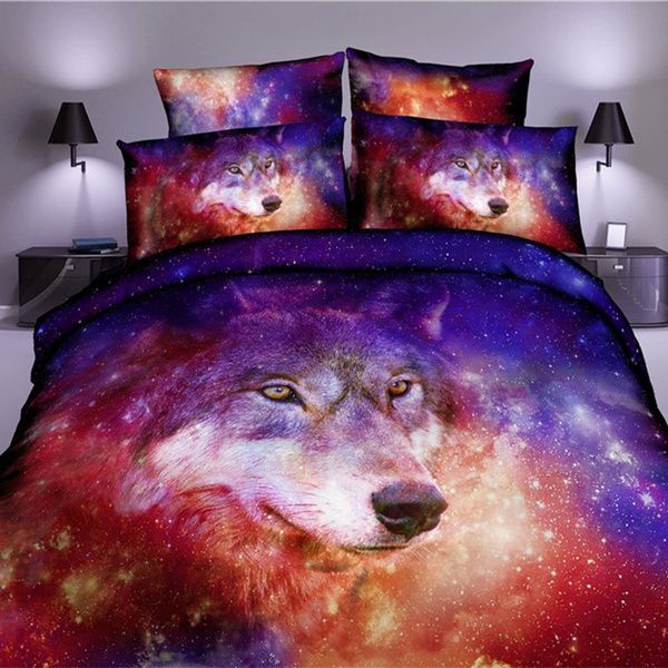 3D Wolf Bedding Set