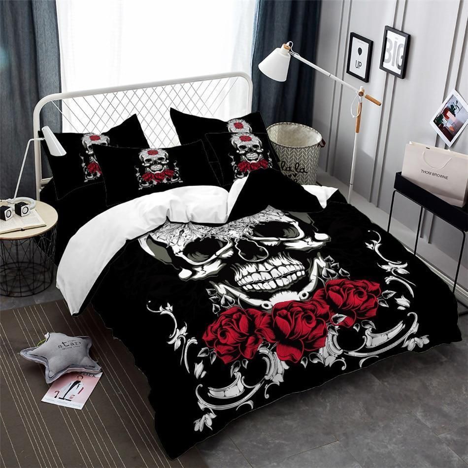 3Pcs Sugar Skull Bedding Set