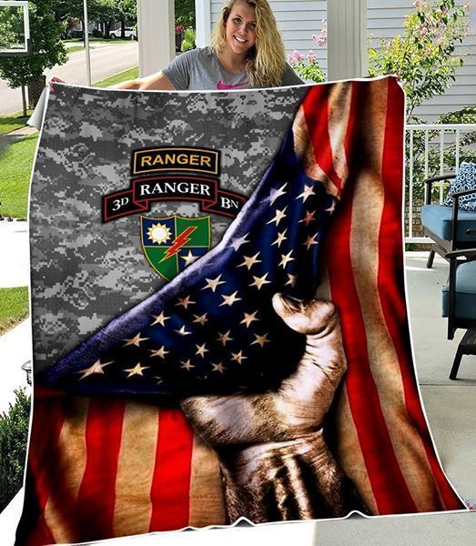3rd Ranger Battalion Sherpa Fleece Blanket