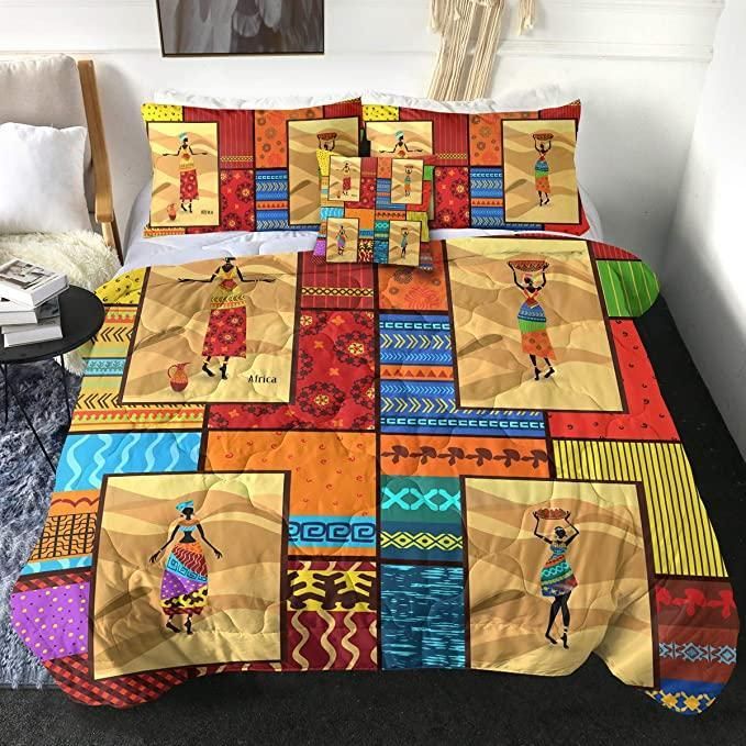 4 Pieces African Ladies Bedding Set