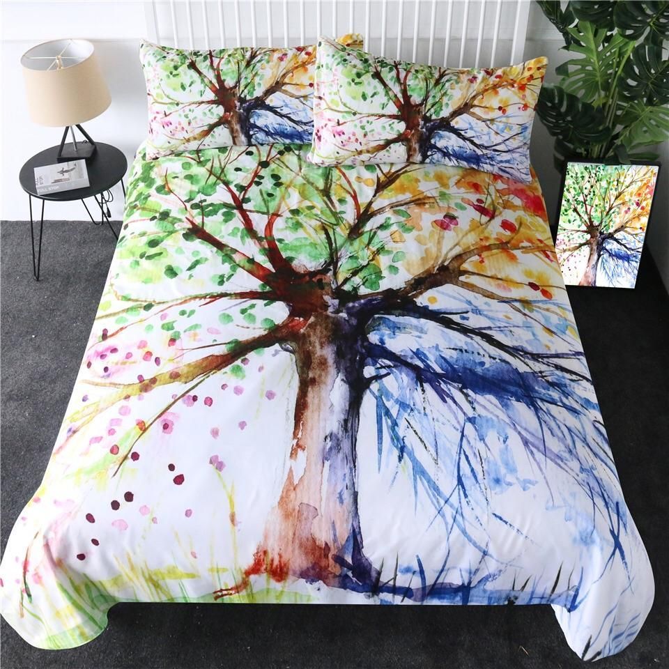 4 Seasons Affecting Tree Bedding Set