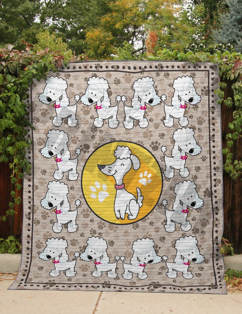 5 Poodle Cute Poodle Dog Quilt Blanket DHC0201201389TD