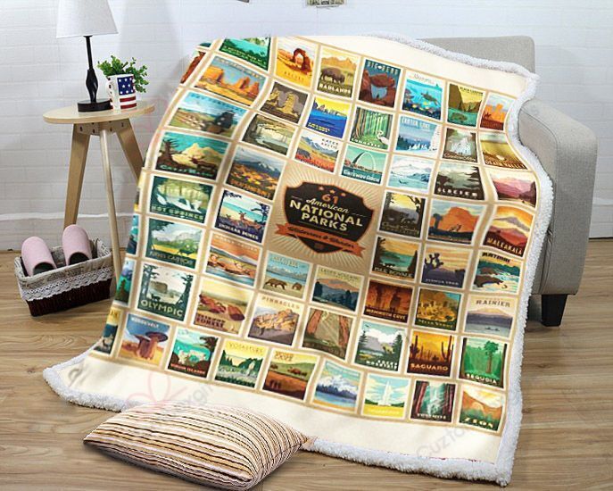 61 National Parks Sherpa Fleece Blanket