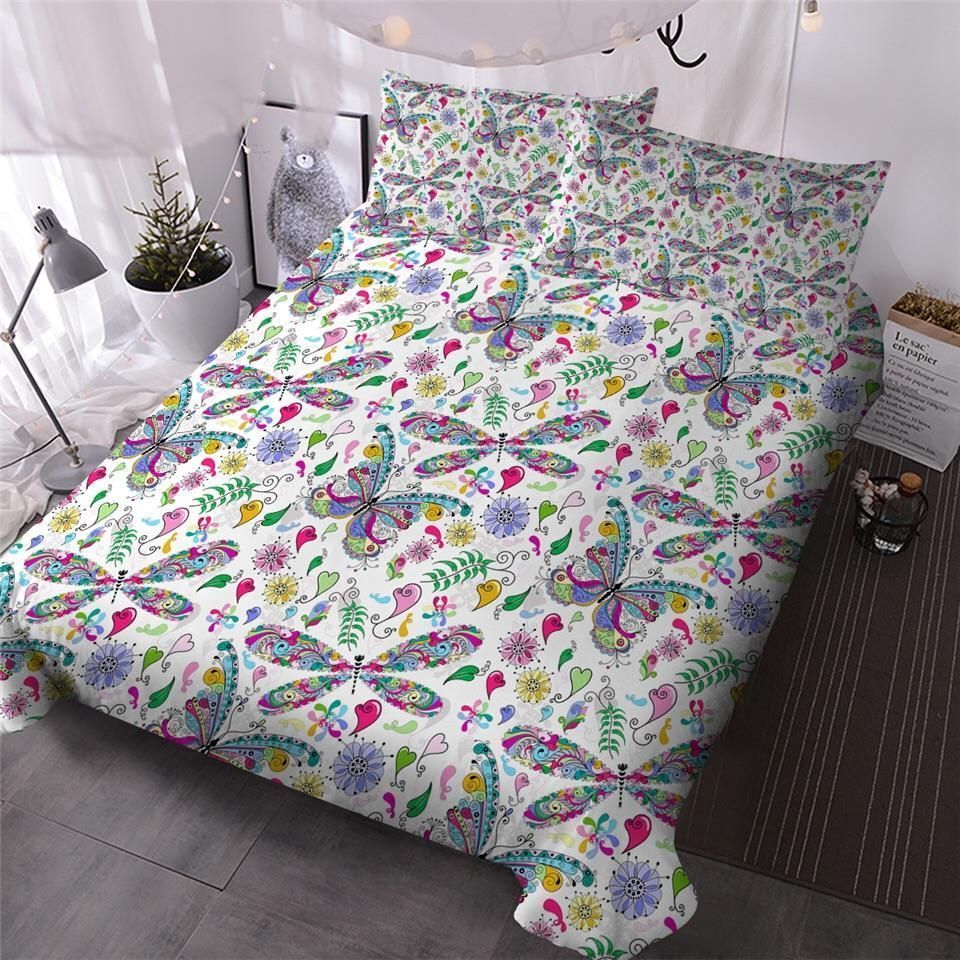 90?S Butterflies Bedding Set