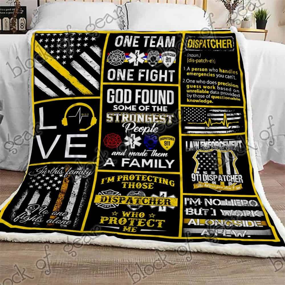 911 Dispatcher Sherpa Fleece Blanket