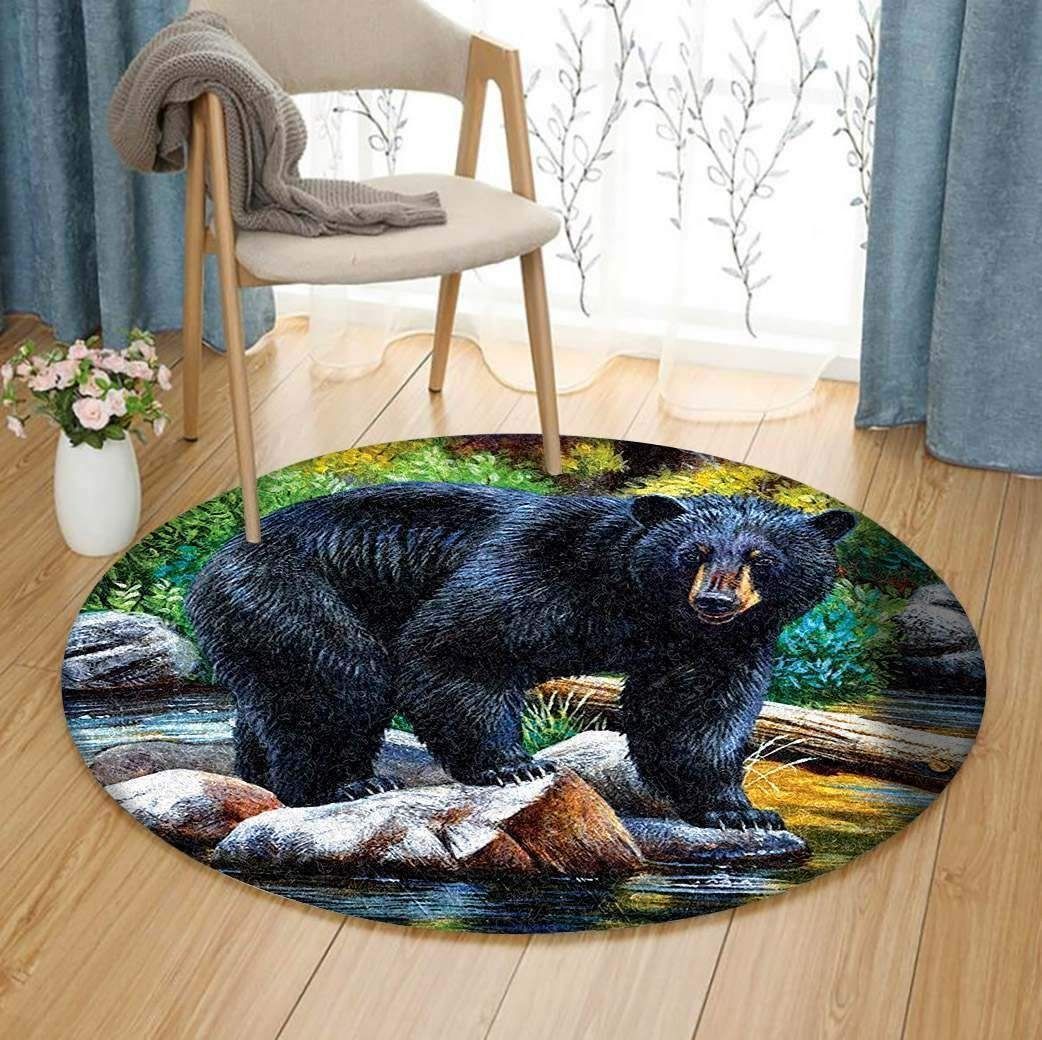 A Big Bear Round Carpet