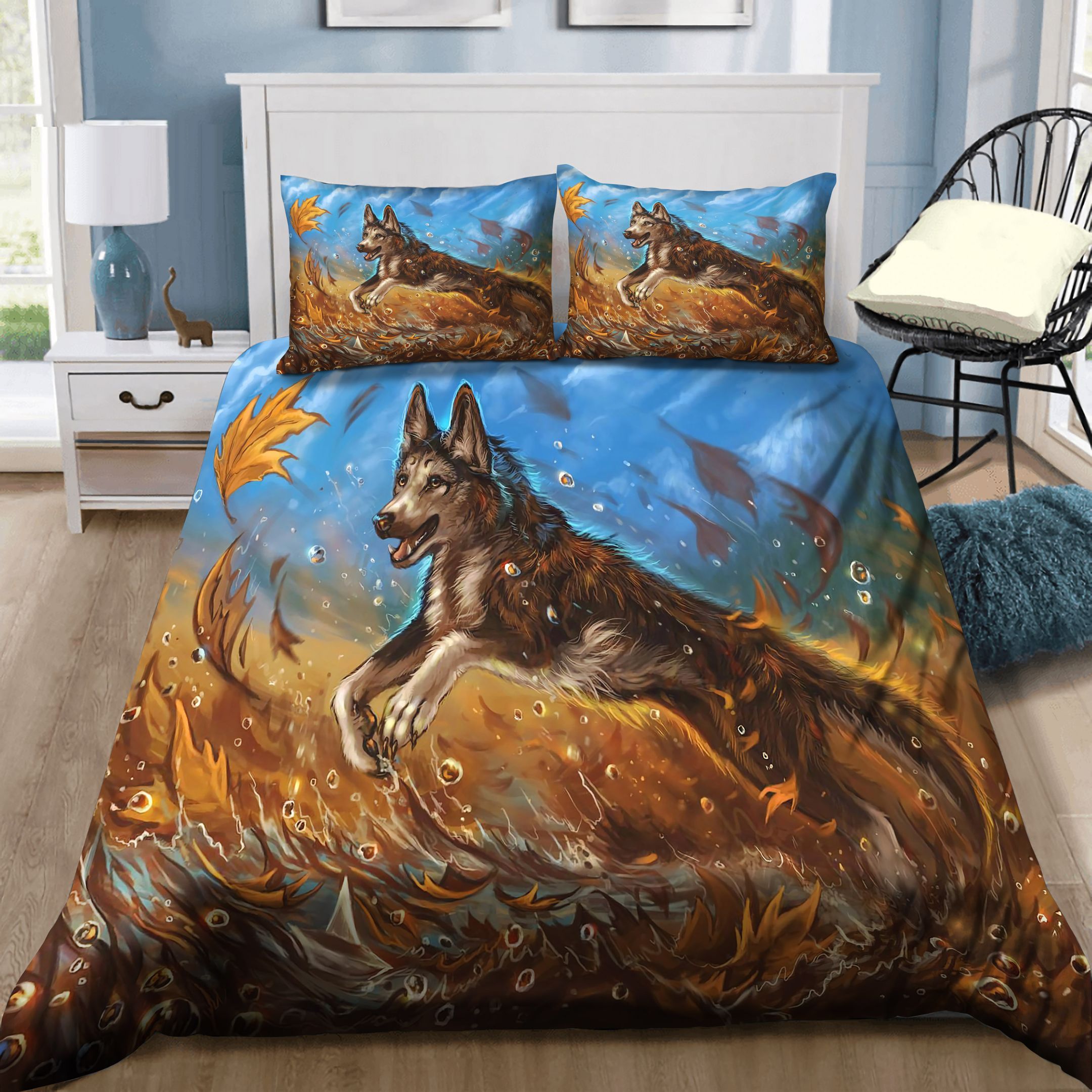A Big Fox Playing Bedding Set