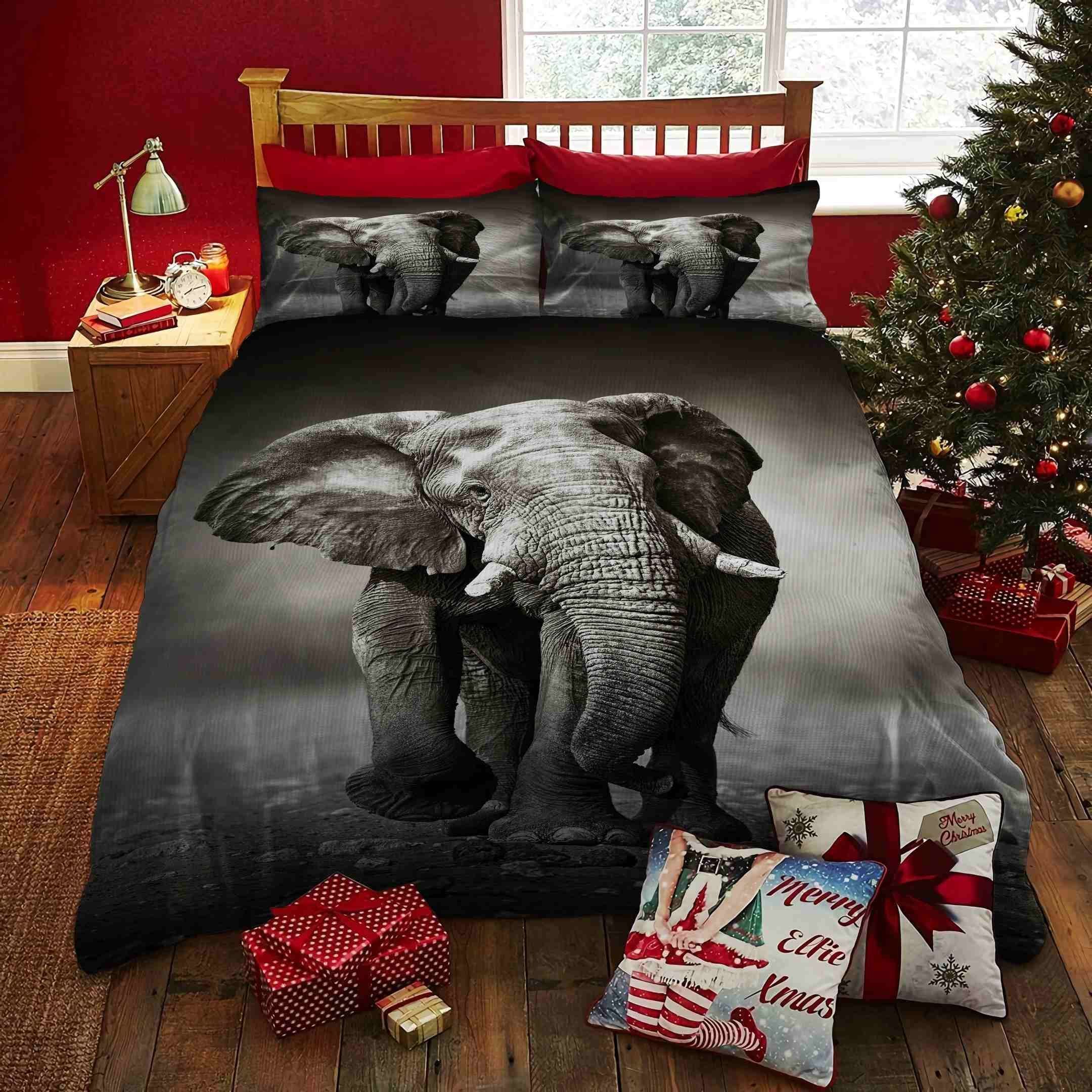 A Big Grey Elephant Bedding Set