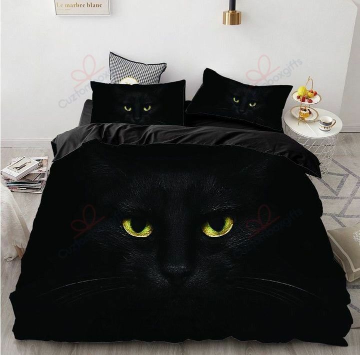 A Black Cat Bedding Set