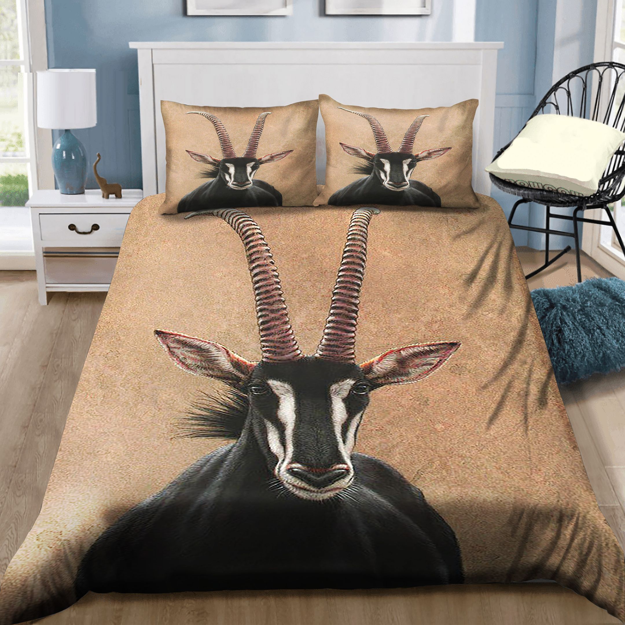 A Black Goat Bedding Set