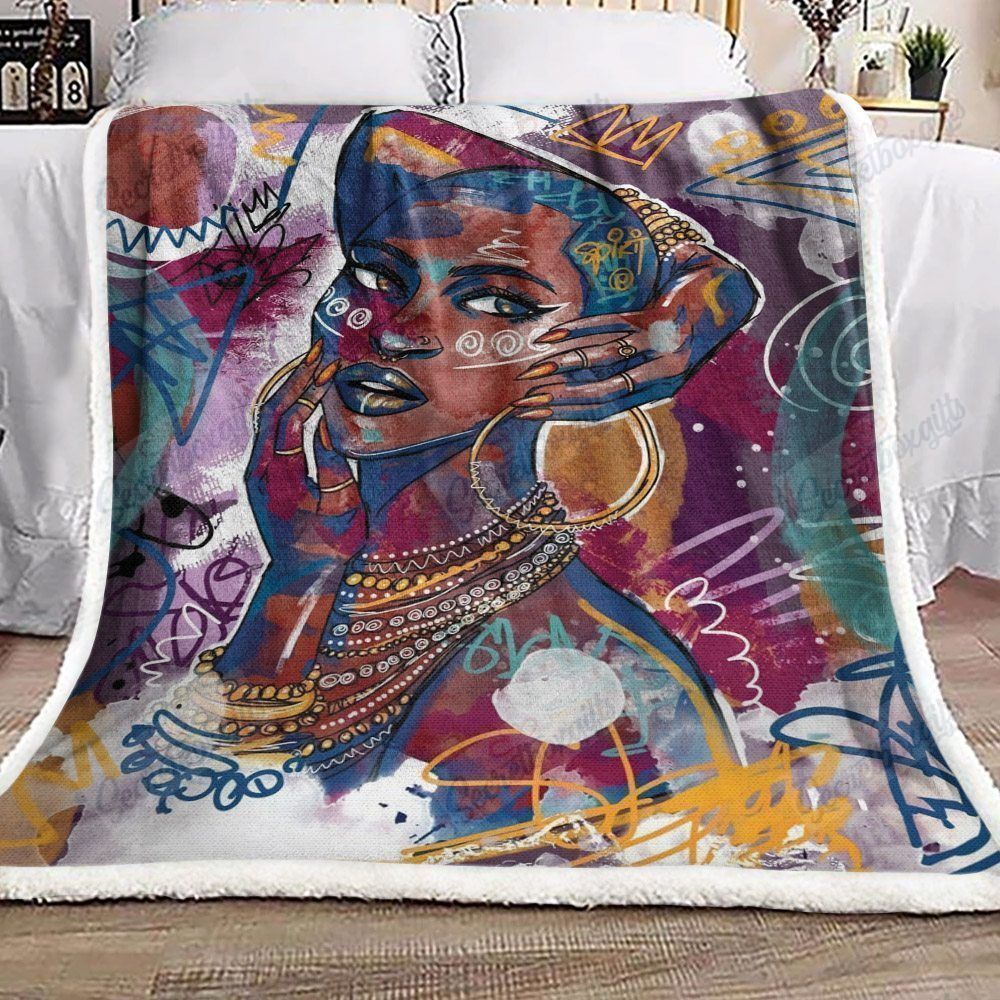 A Black Women Fleece Blanket