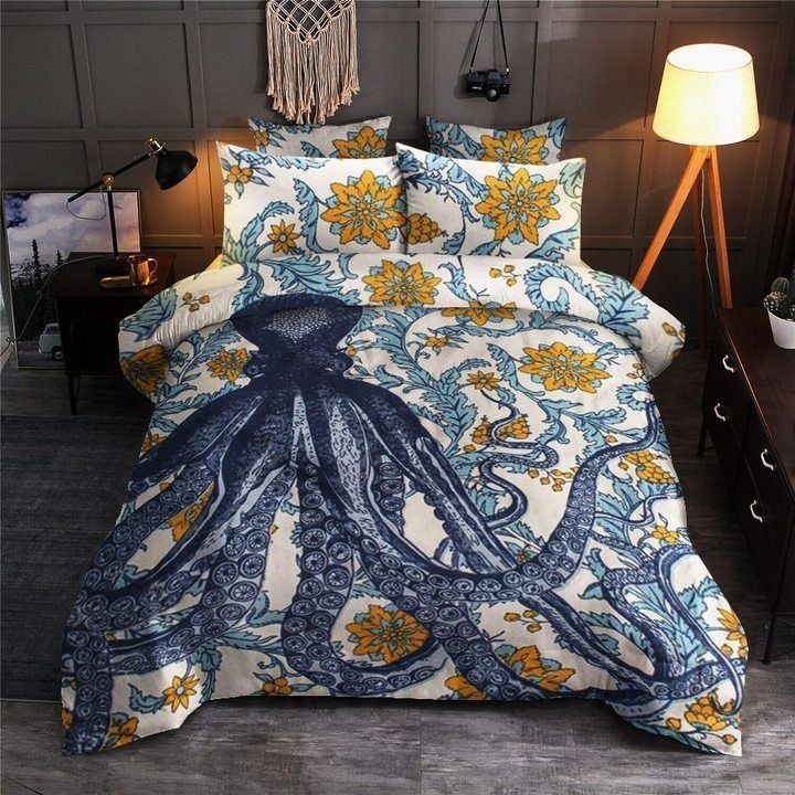 A Blue Octopus Bedding Set