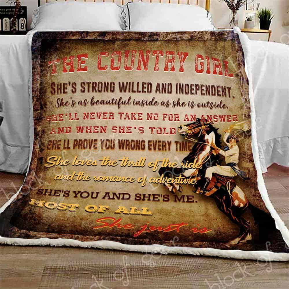 A Country Girl Like You and Me Fleece Blanket