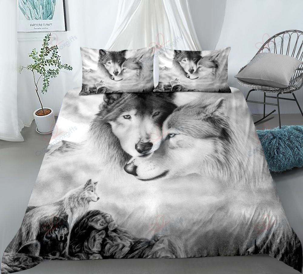 A Couple Of Wolves Family Wolf Bedding Set