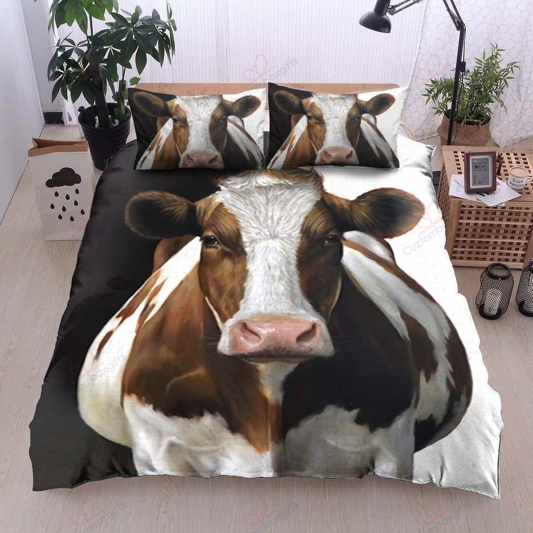 A Cow Black And White Bedding Set