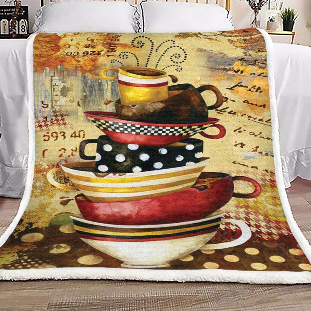 A Cup Of Coffee Sherpa Fleece