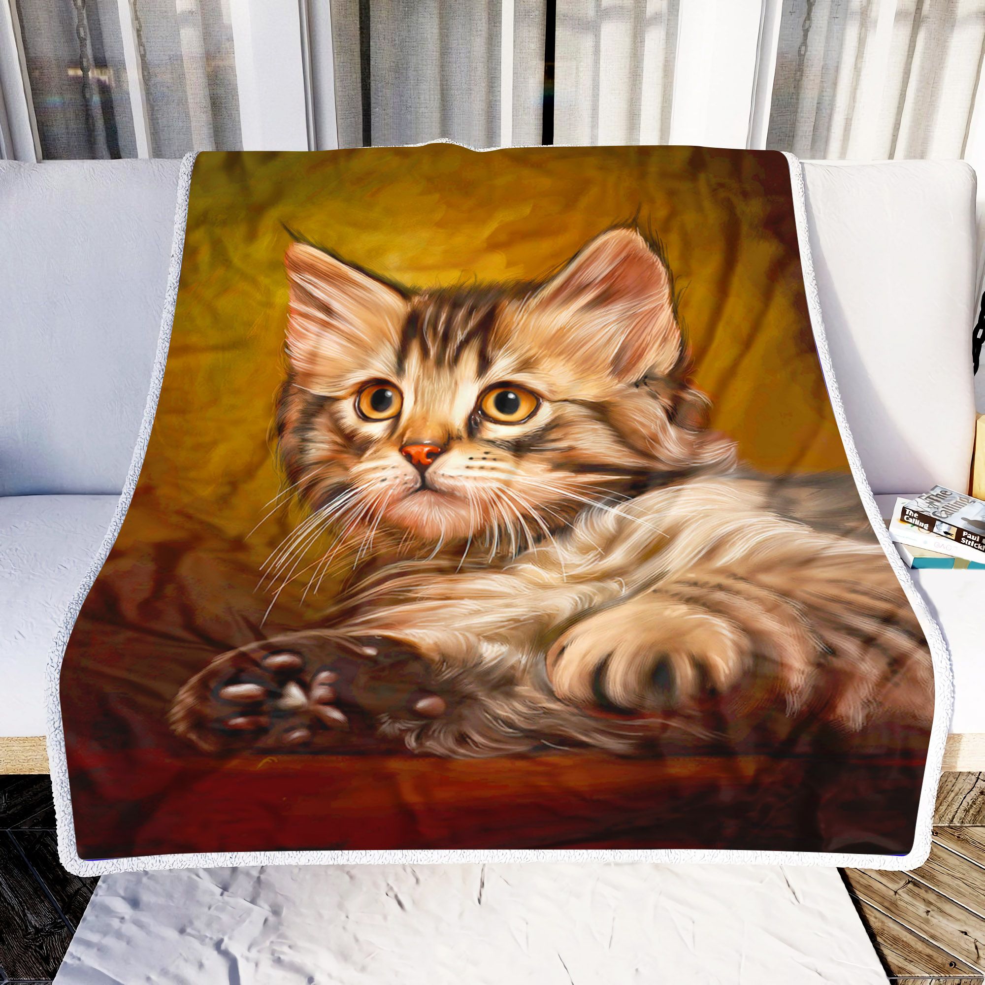 A Cute Cat Fleece Blanket