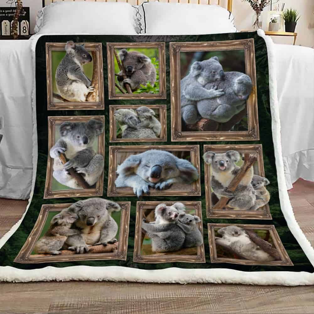 A Day Of Koala Sherpa Fleece Blanket