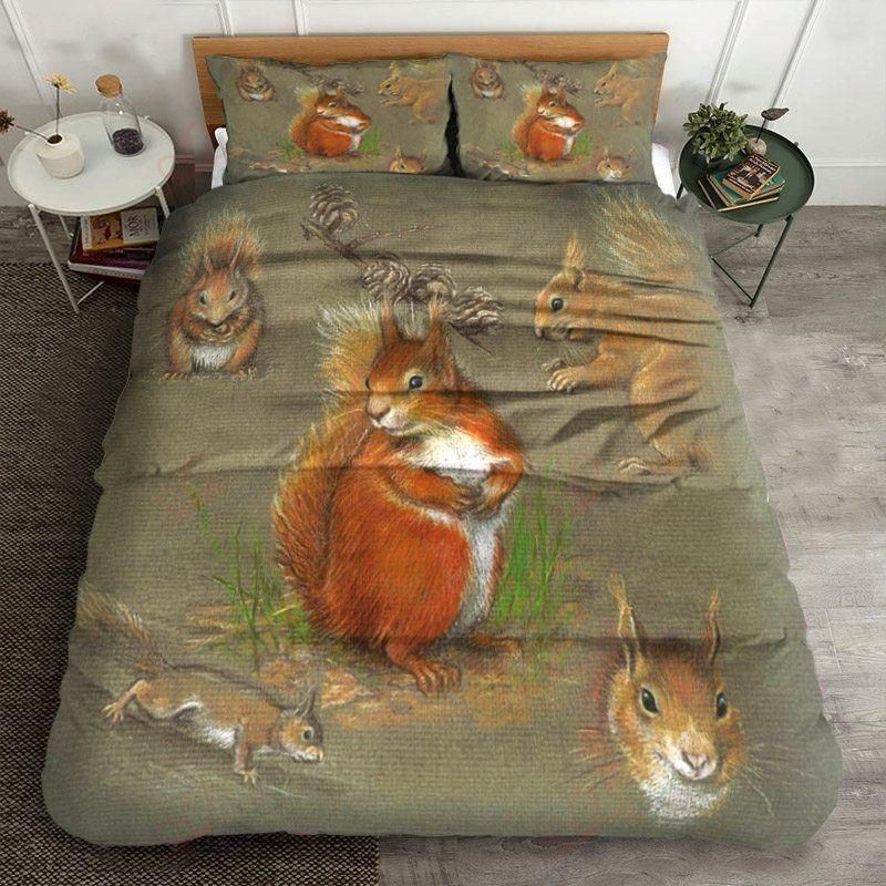 A Day Of Squirrel Bedding Set