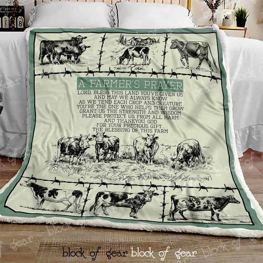 A Farmers Prayer Sherpa Fleece Blanket