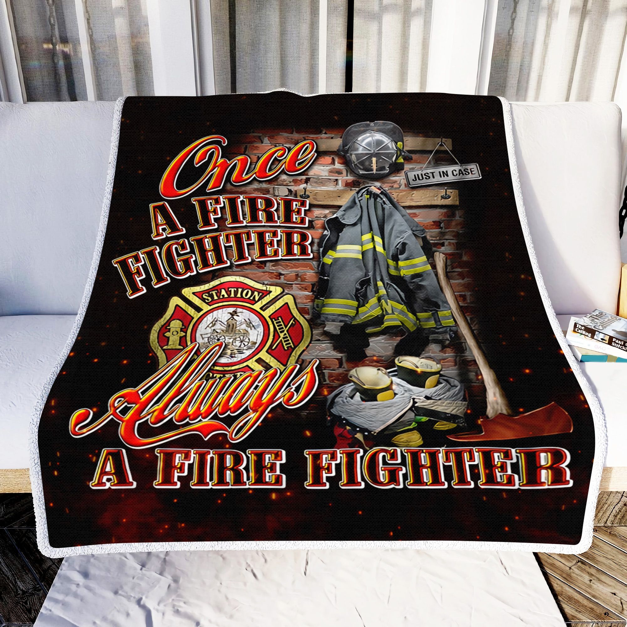 A Firefighter Fleece Blanket