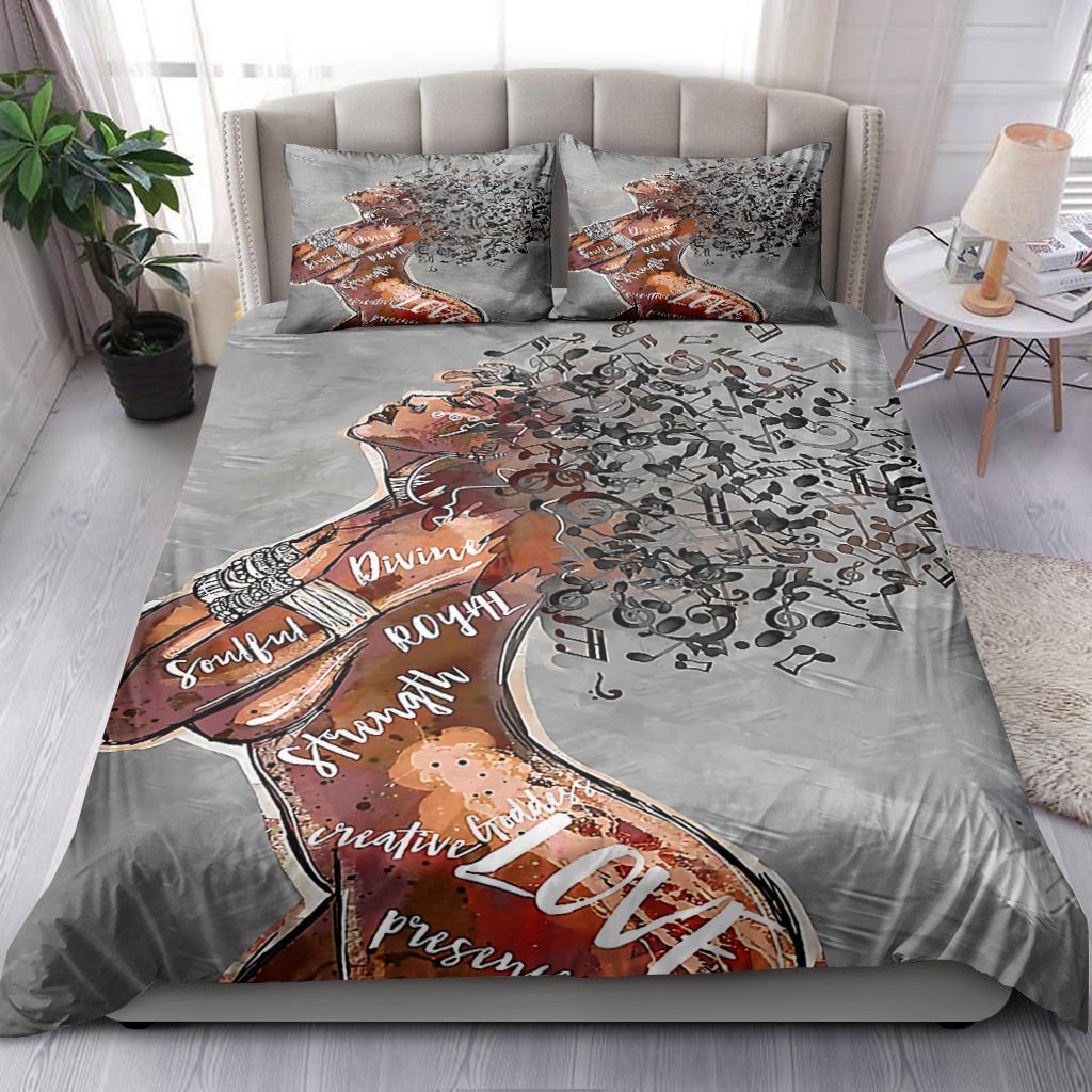 A Girl And Music Strong Beautiful Bedding Set