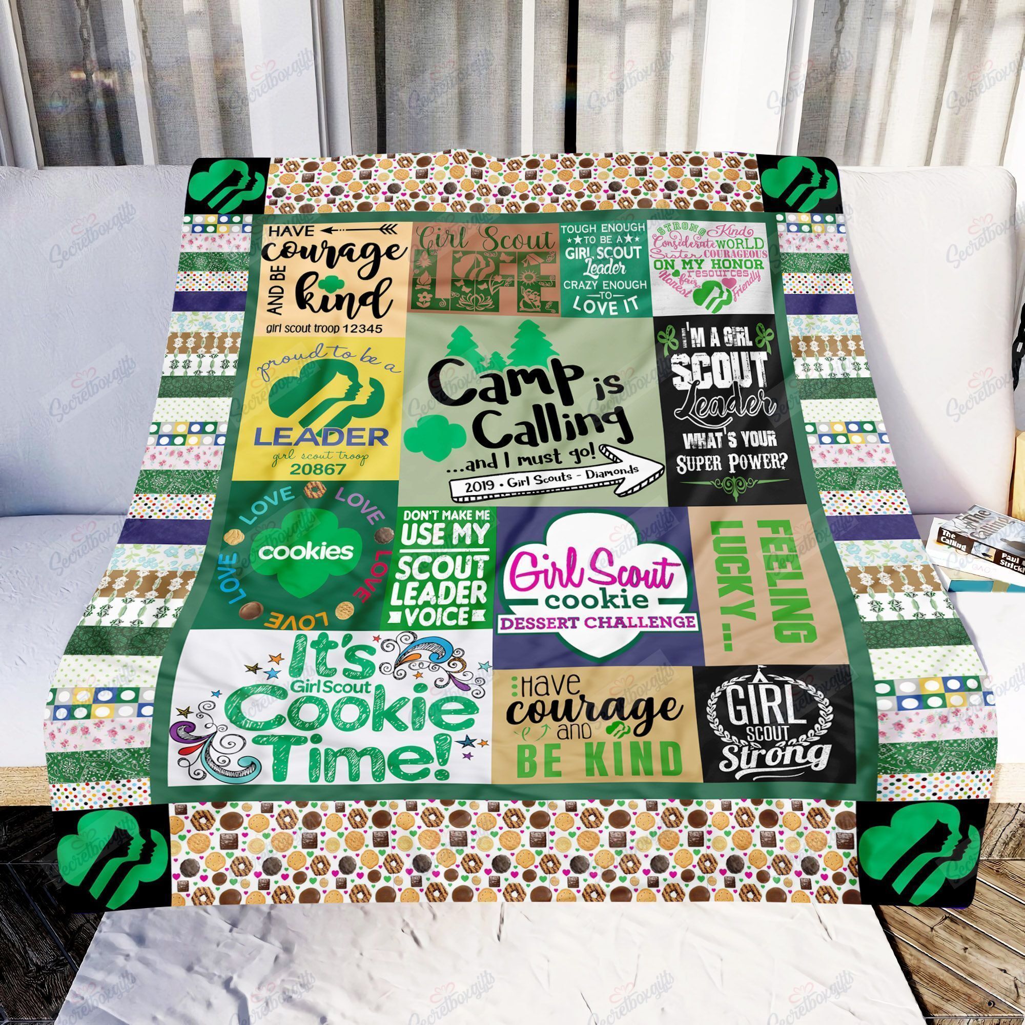 A Girl Scout Strong Fleece Blanket