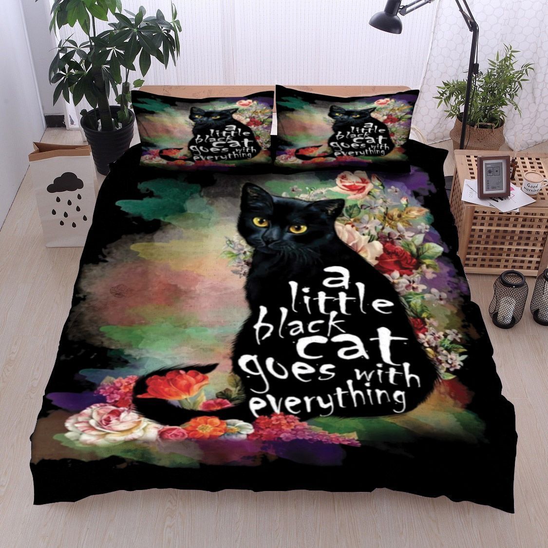 A Little Black Cat Goes With Everything Bedding Set