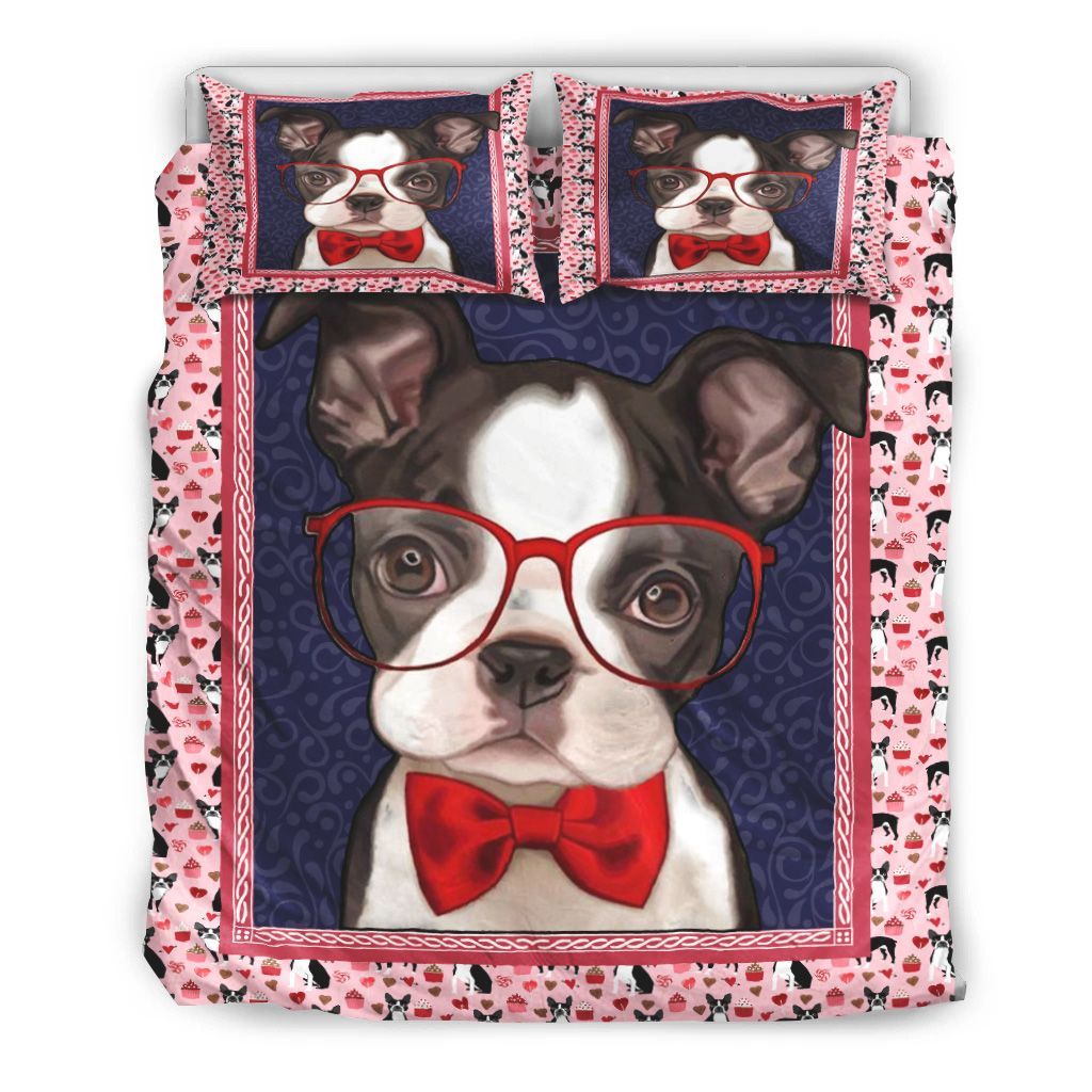 A Little Boston Terrier Bedding Set