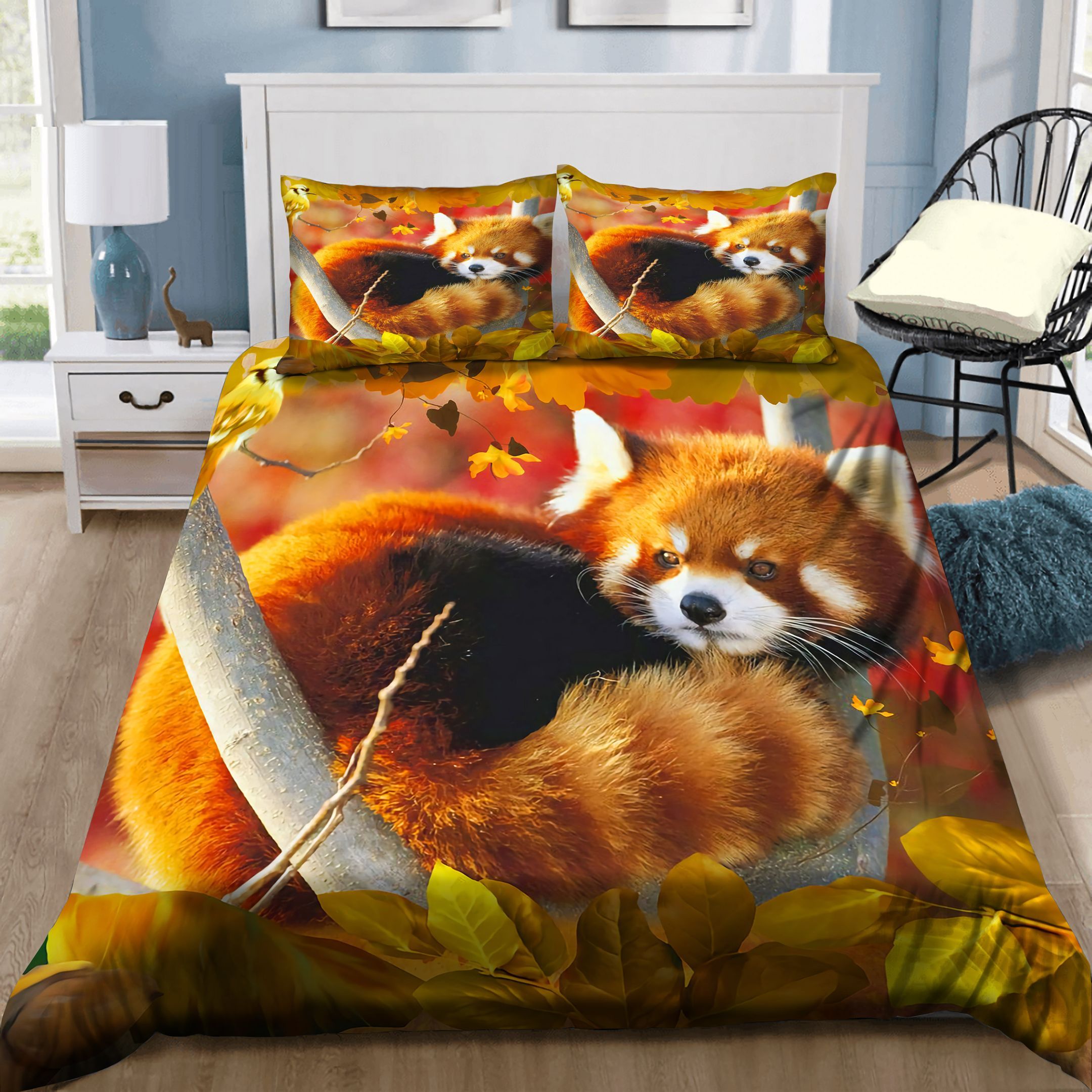 A Lovely Red Panda Bedding Set