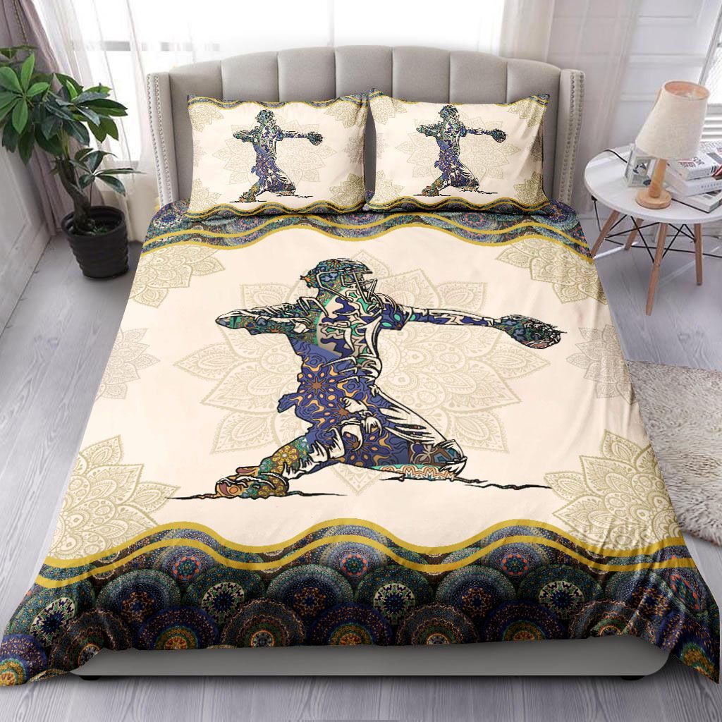 A Man Loves Softball Bedding Set