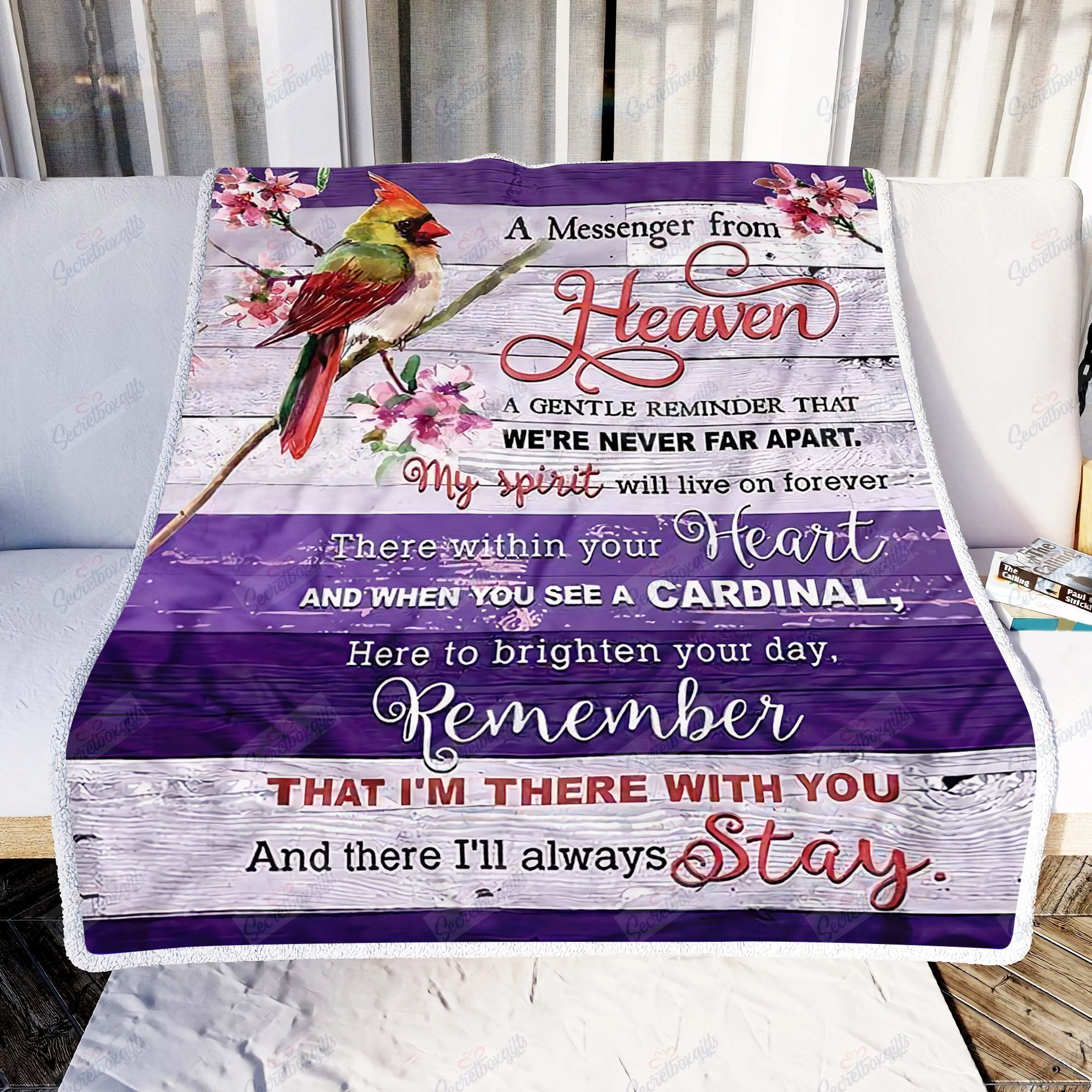A Message From Heaven Cardinal Spring Fleece Blanket
