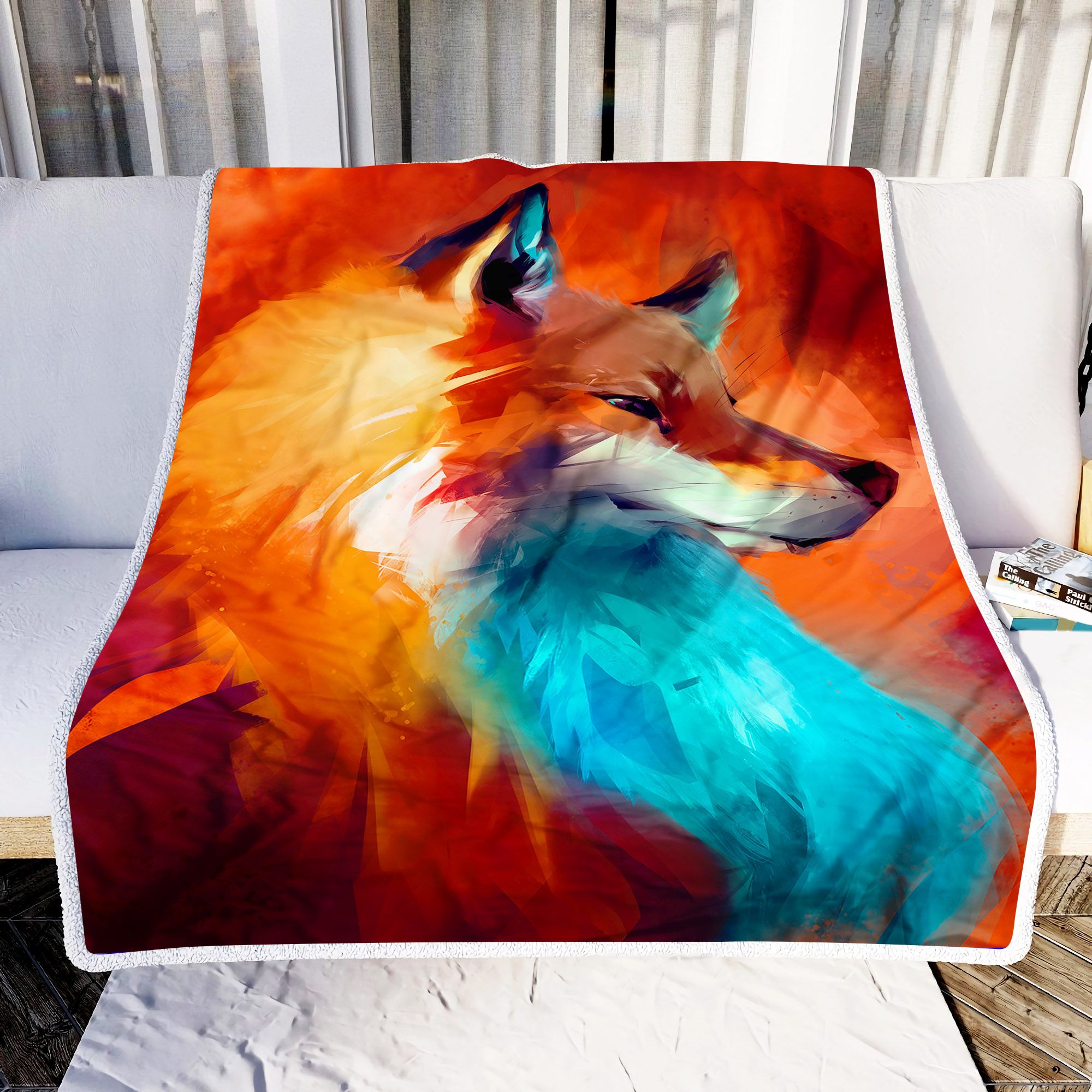 A Nice Fox Fleece Blanket