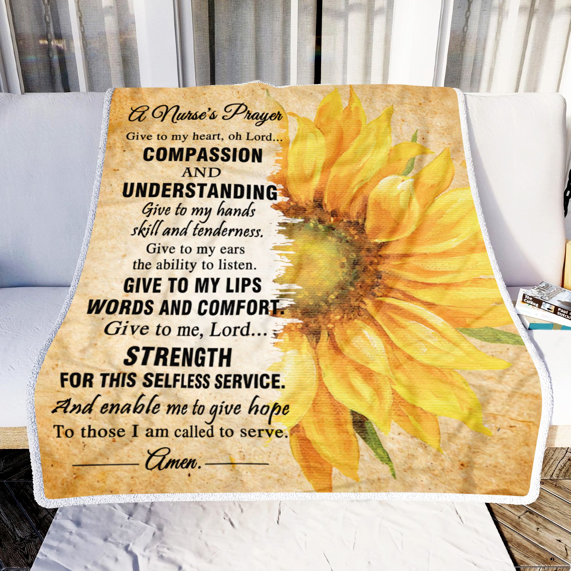 A Nurse Prayer Fleece Blanket