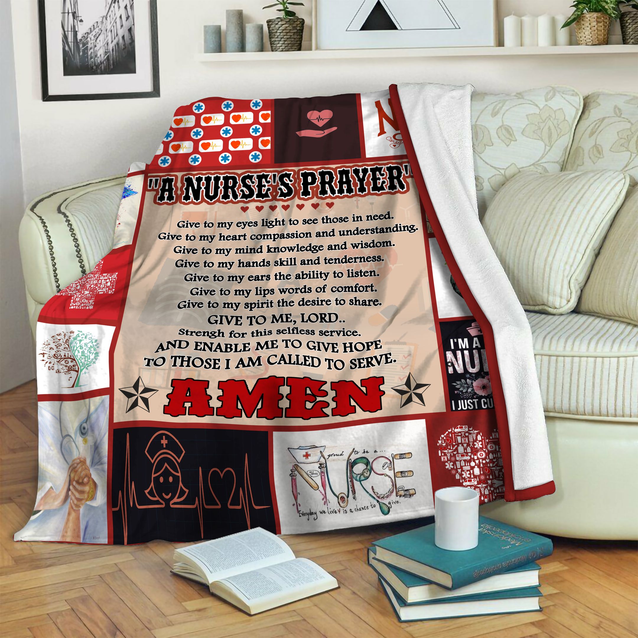 A Nurse’s  Prayer Fleece Blanket P247