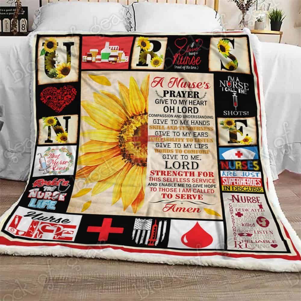 A Nurses Prayer Fleece Blanket