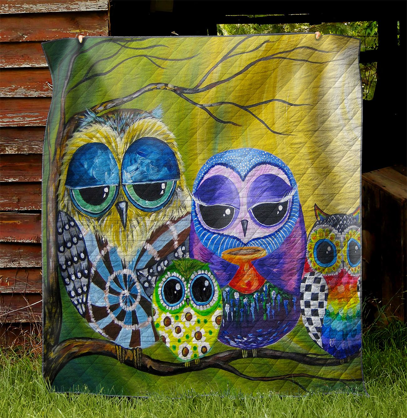 A Owl Family NI1210057DT Quilt Blanket