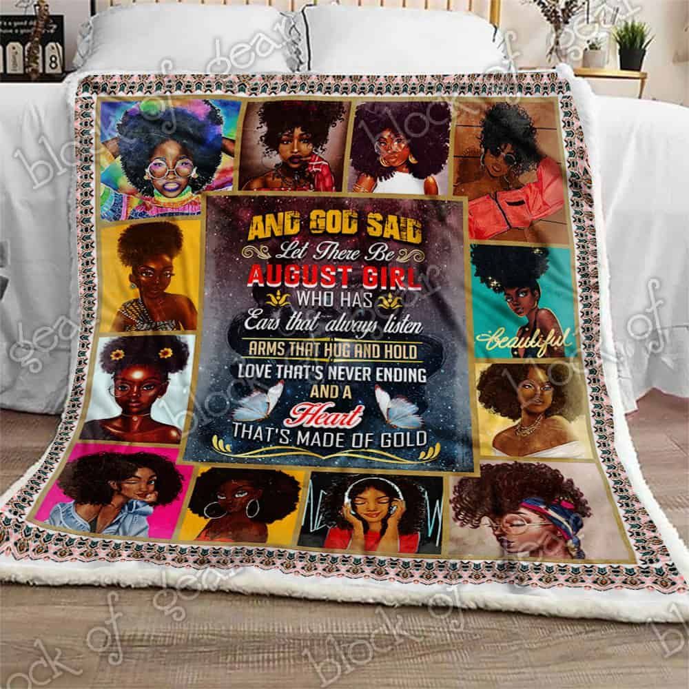 A Perfect August Girl Fleece Blanket