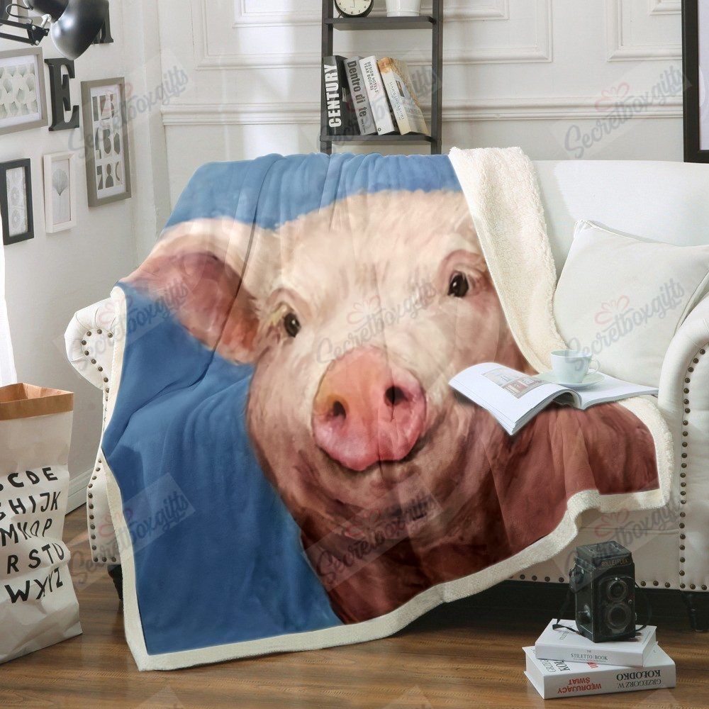 A Pig Fleece Blanket
