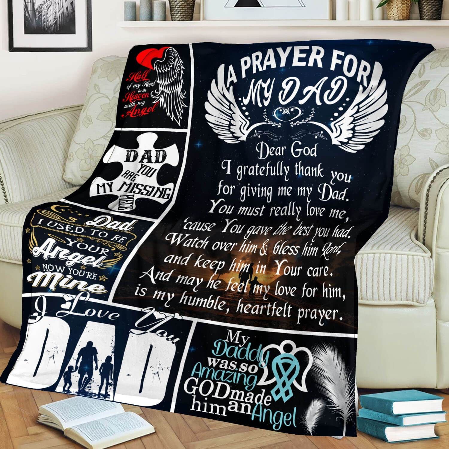 A Prayer For My Dad Sherpa Fleece Blanket