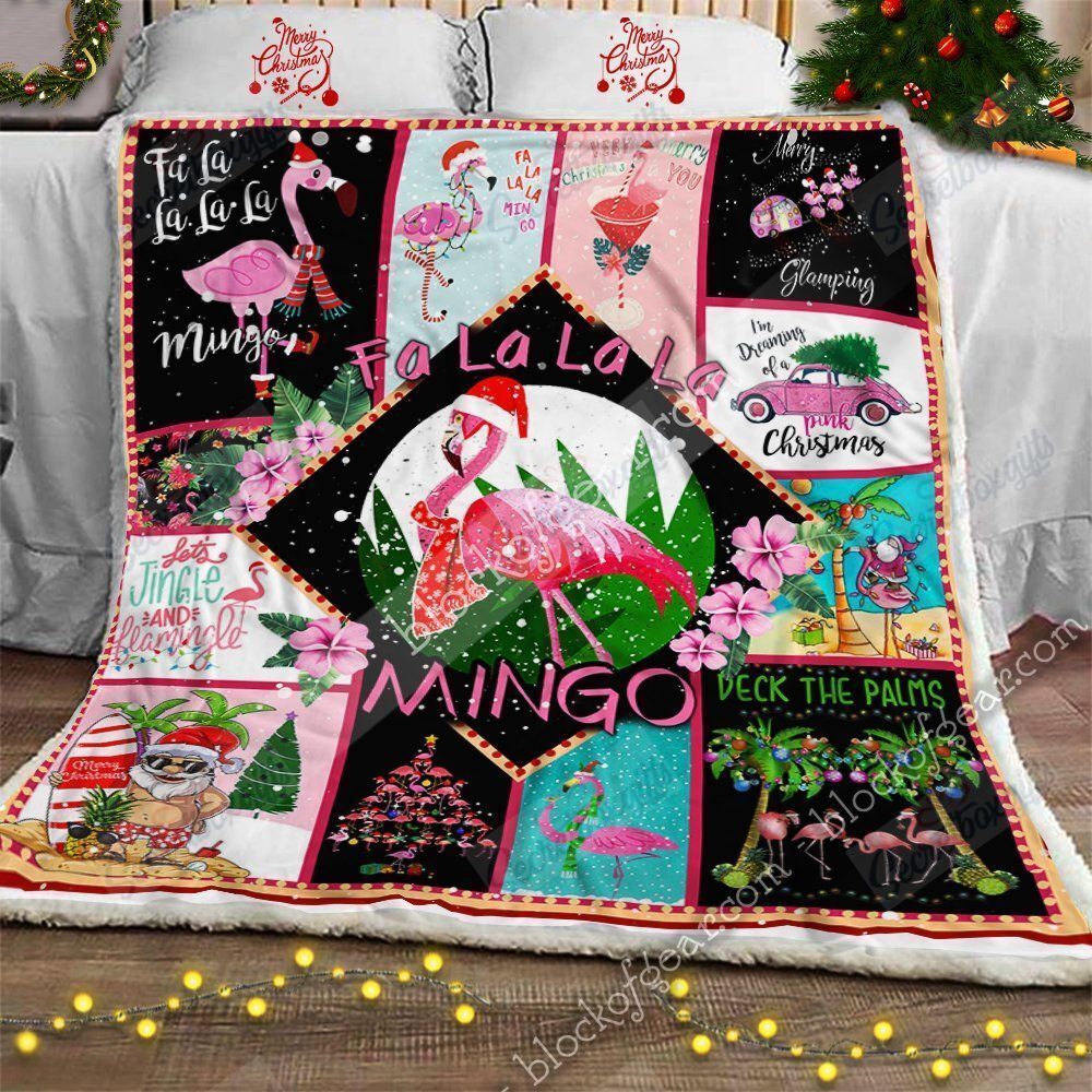 A Very Pink Christmas Fleece Blanket