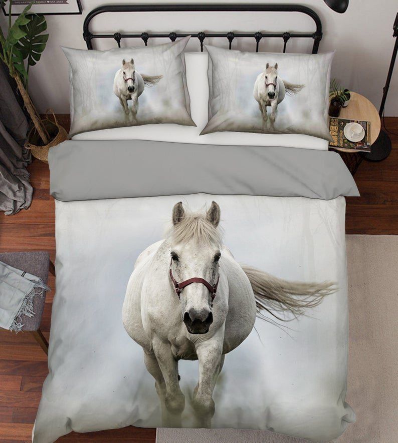 A White Horse Bedding Set