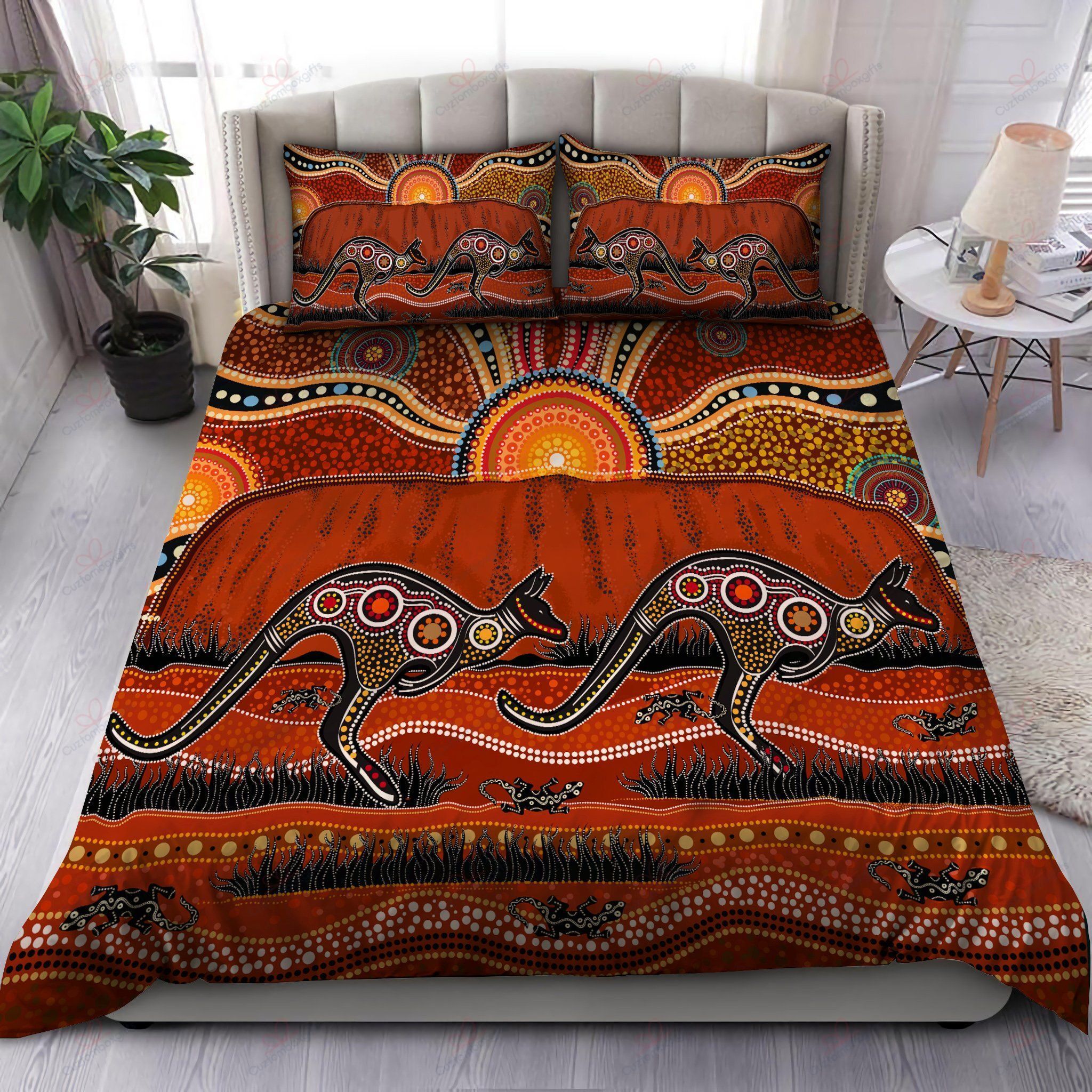 Aboriginal Kangaroo Bedding Set
