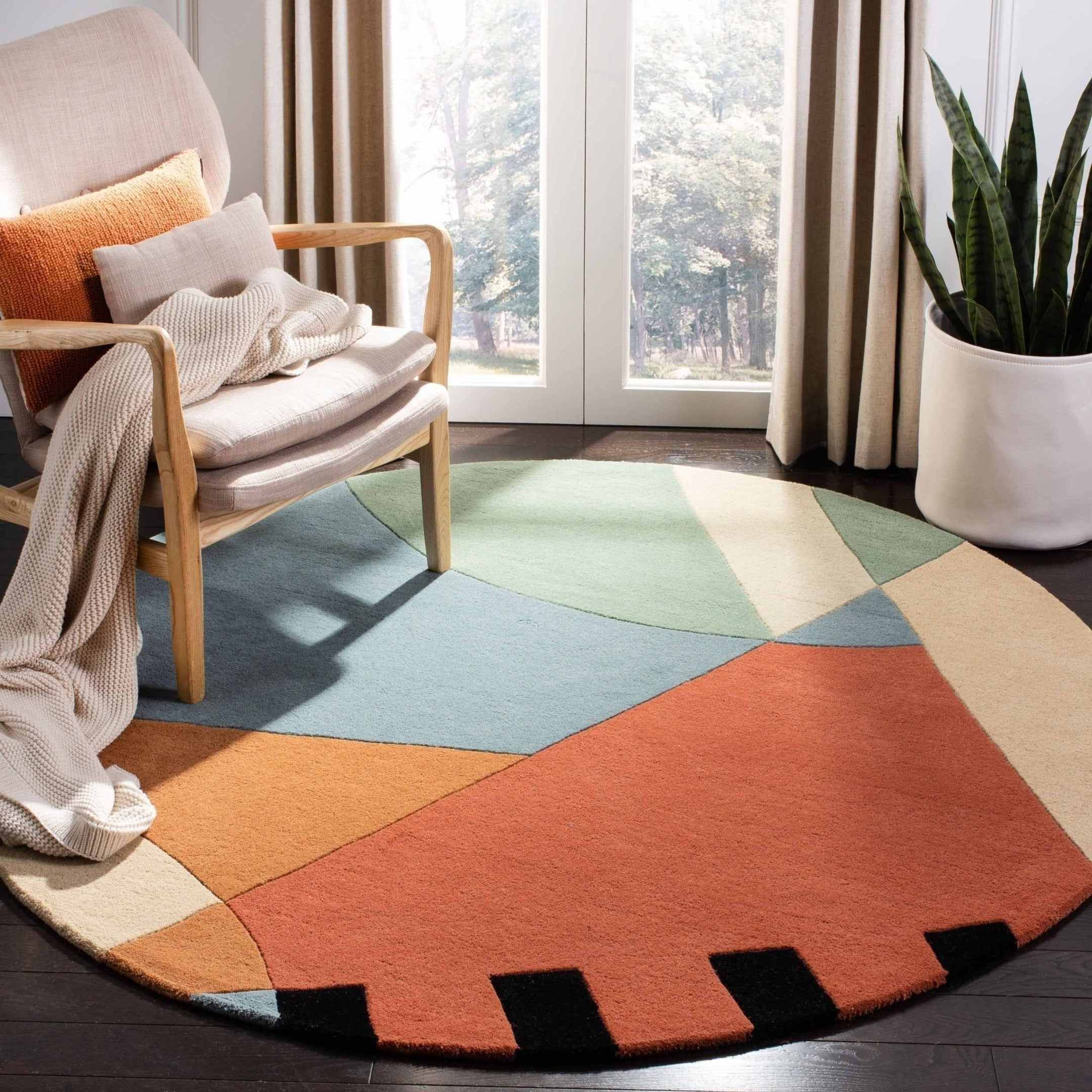 Abstract Round Carpet