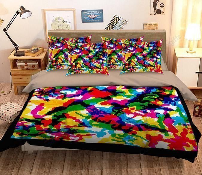 Abstract Color Painting Printed Bedding Set
