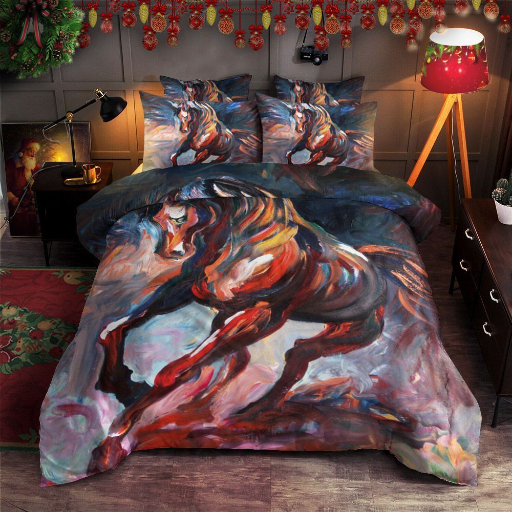 Abstract Horse Bedding Set