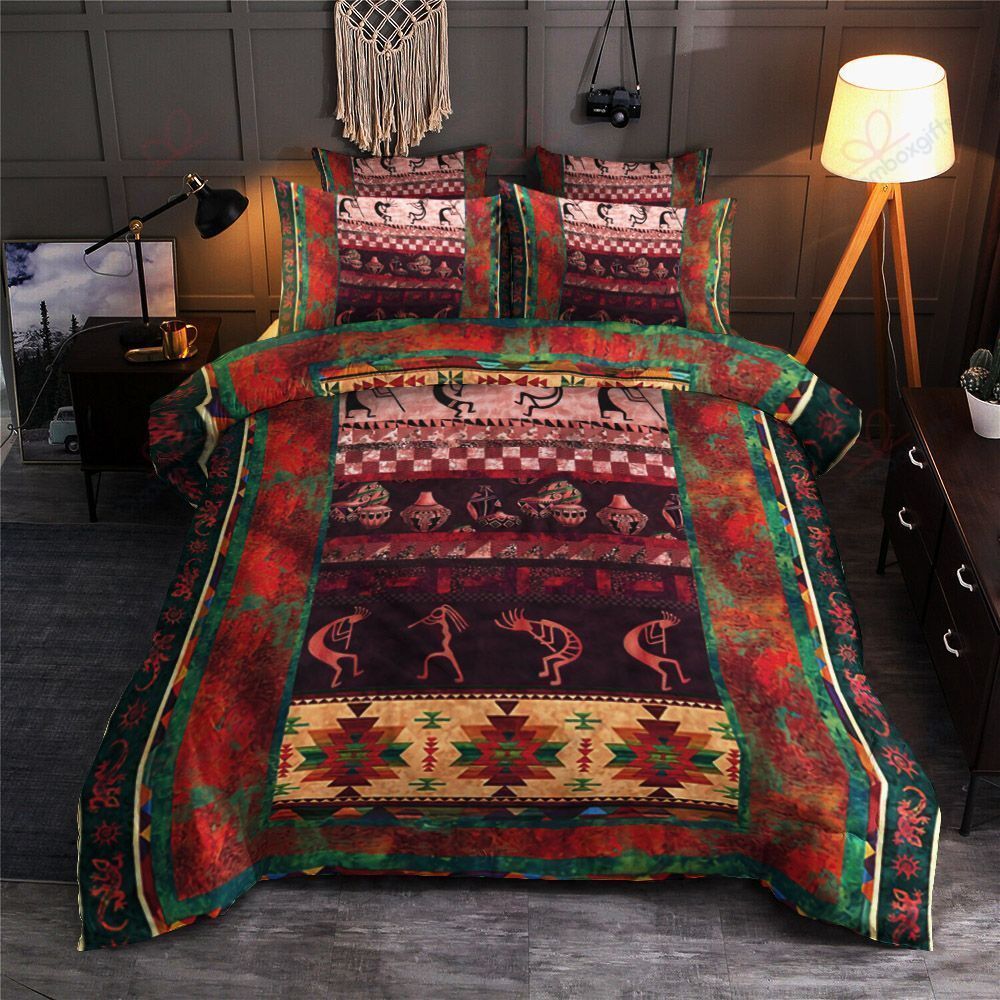 Abstract Native American Kokopelli Bedding Set