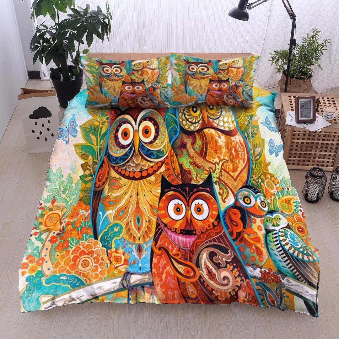 Abstract Owls Bedding Set